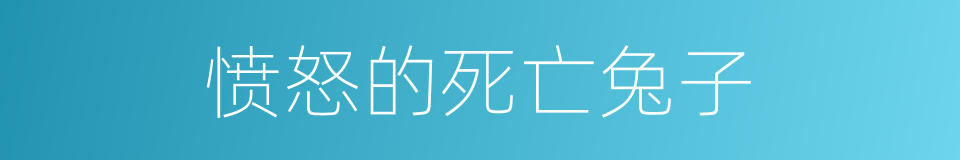 愤怒的死亡兔子的同义词