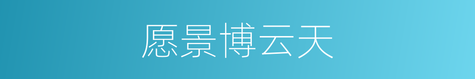 愿景博云天的同义词