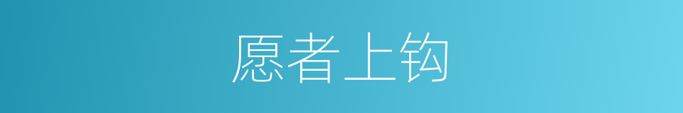 愿者上钩的意思