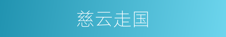 慈云走国的同义词