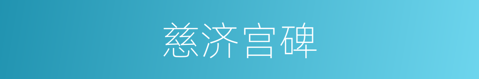 慈济宫碑的同义词