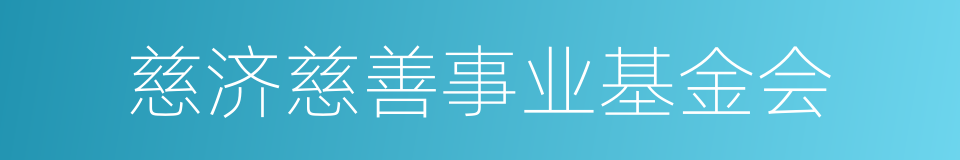 慈济慈善事业基金会的同义词