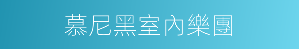 慕尼黑室內樂團的同義詞