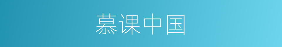 慕课中国的同义词