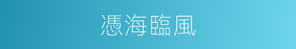 憑海臨風的意思