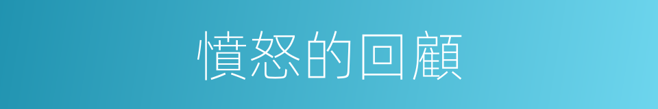 憤怒的回顧的同義詞