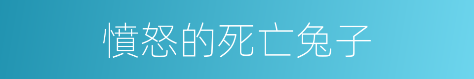 憤怒的死亡兔子的同義詞