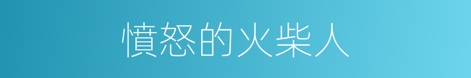 憤怒的火柴人的同義詞