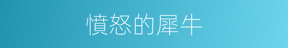 憤怒的犀牛的同義詞