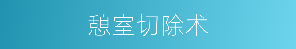憩室切除术的同义词