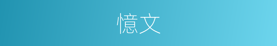 憶文的同義詞