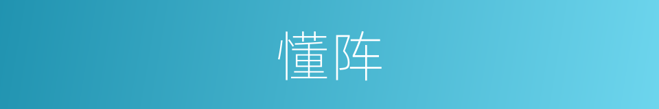 懂阵的同义词