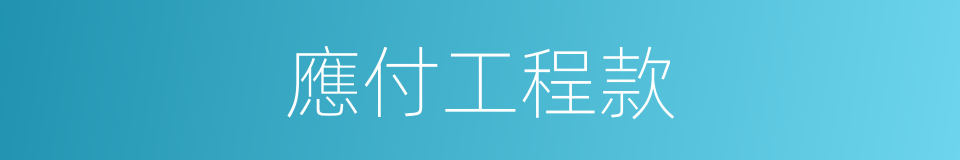 應付工程款的同義詞