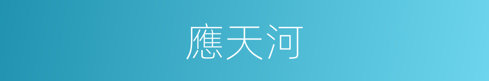 應天河的同義詞