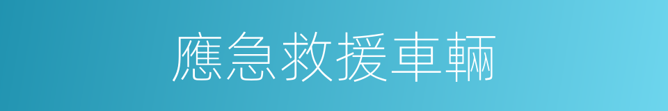 應急救援車輛的同義詞