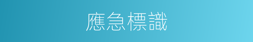 應急標識的同義詞