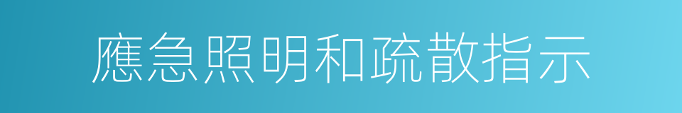 應急照明和疏散指示的同義詞