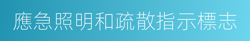 應急照明和疏散指示標志的同義詞