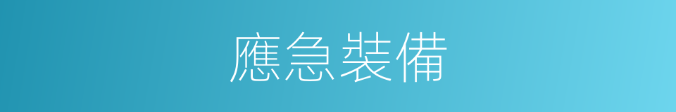 應急裝備的同義詞