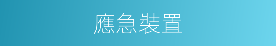 應急裝置的同義詞