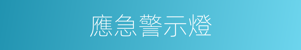 應急警示燈的同義詞