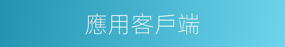 應用客戶端的同義詞