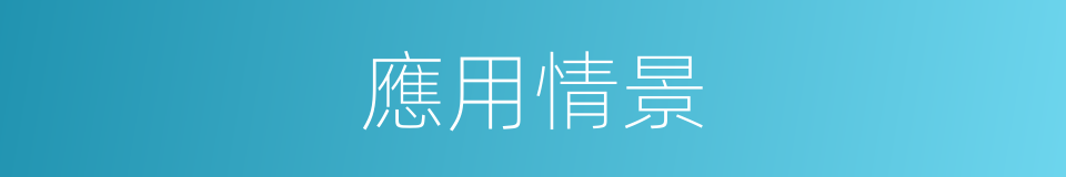 應用情景的同義詞