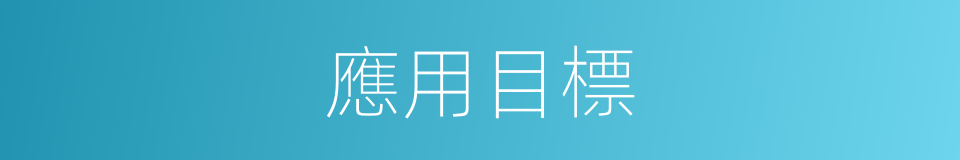 應用目標的同義詞
