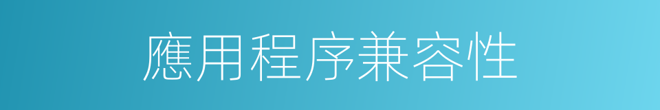 應用程序兼容性的同義詞