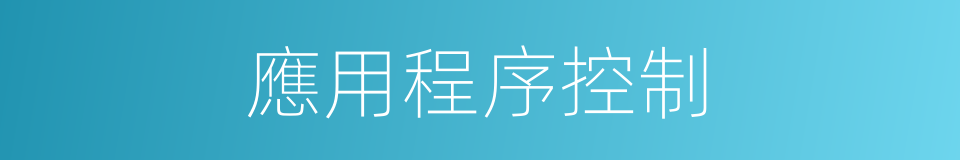 應用程序控制的同義詞