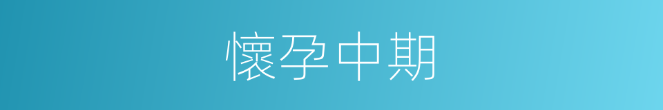 懷孕中期的同義詞