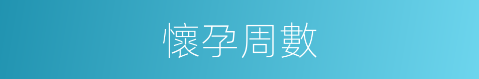 懷孕周數的同義詞