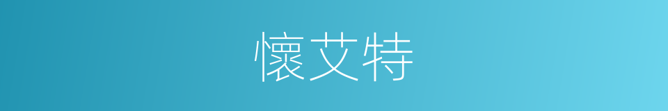 懷艾特的同義詞