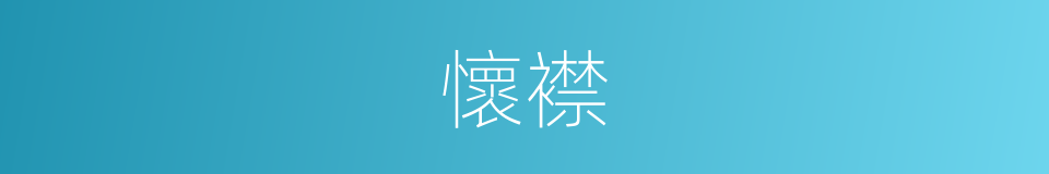 懷襟的意思