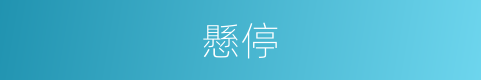 懸停的意思