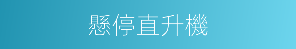懸停直升機的同義詞