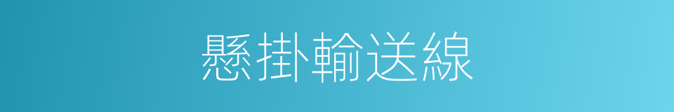 懸掛輸送線的同義詞