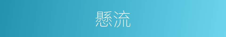 懸流的意思