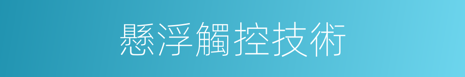 懸浮觸控技術的同義詞