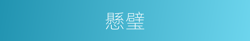 懸璧的意思
