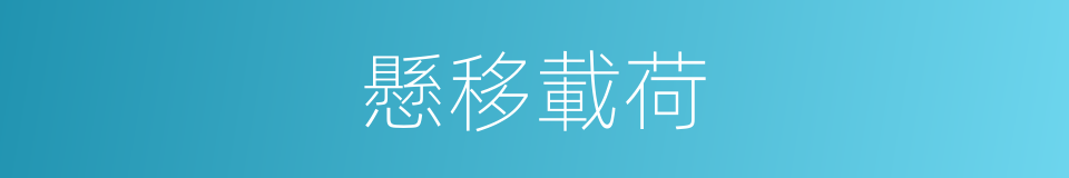 懸移載荷的同義詞