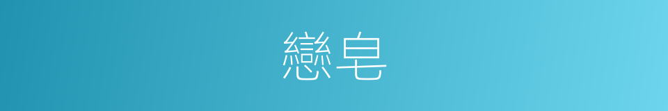 戀皂的意思