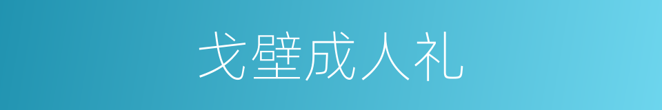 戈壁成人礼的同义词