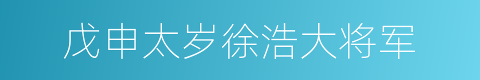 戊申太岁徐浩大将军的同义词