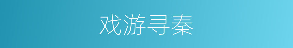 戏游寻秦的同义词