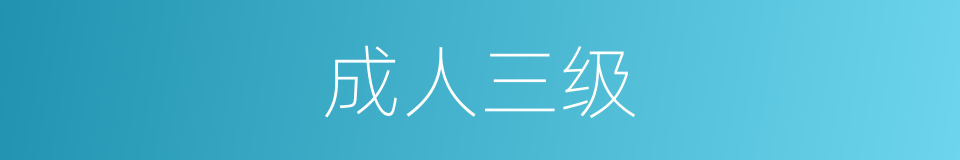 成人三级的同义词