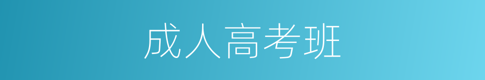 成人高考班的同义词