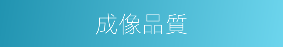成像品質的同義詞