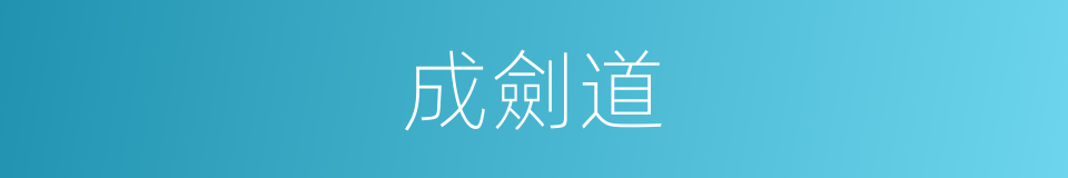 成劍道的同義詞