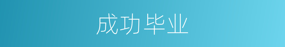 成功毕业的同义词